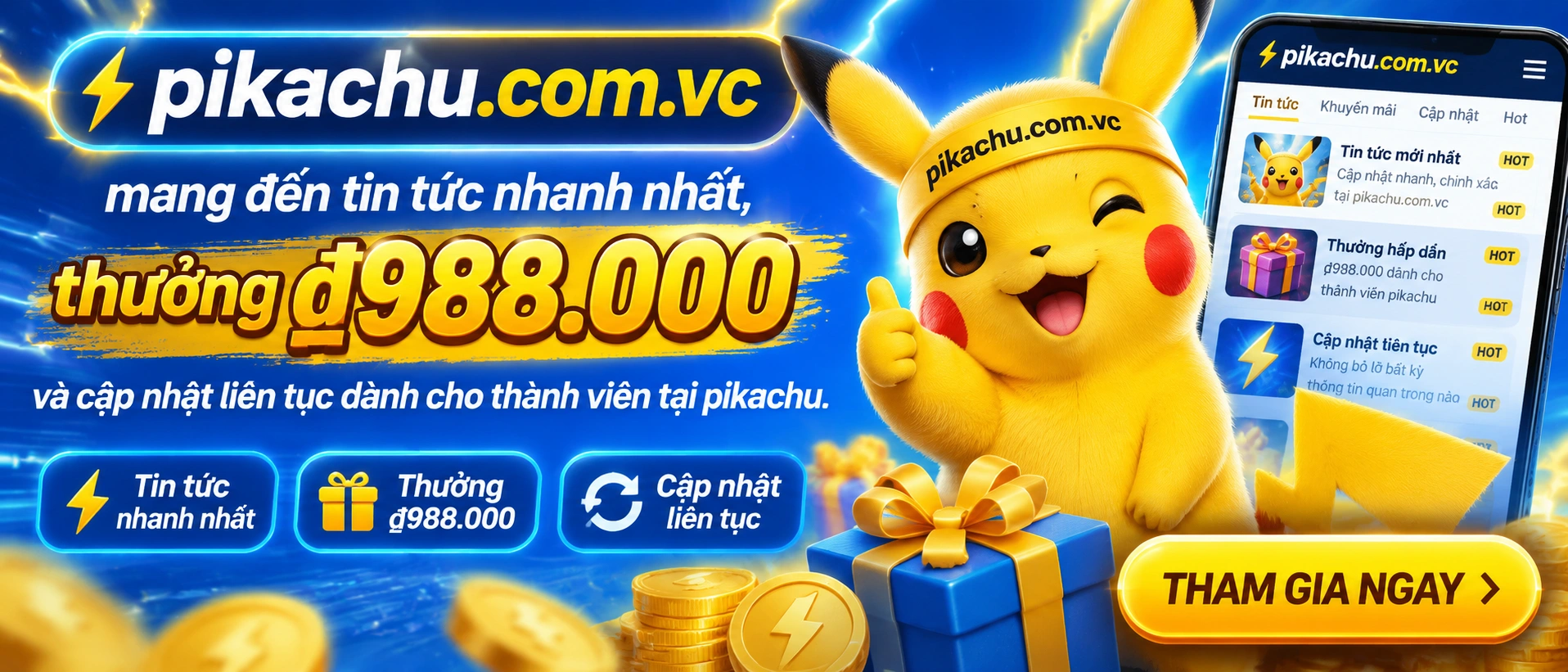 Danh mục tin tức PIKACHU theo chuyên mục rõ ràng và dễ truy cập